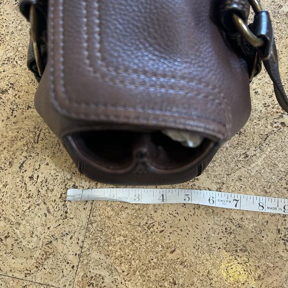 Vintage Y2K Coach Chelsea Satchel Brown Pebbled Leather Purse Shoulder Bag - Picture 8 of 8